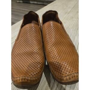 Pikolinos Men's Leather Woven Moccasins Brown Slip-On Casual Shoes Size 8